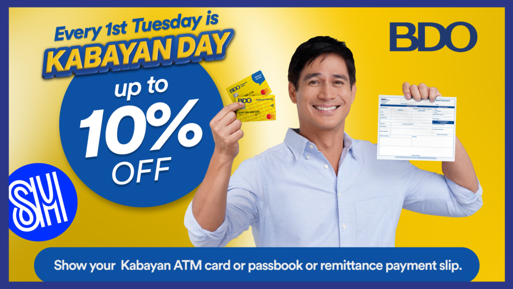 10% off Every First Tuesday! Celebrate Kabayan Day at SM Malls with BDO Remit